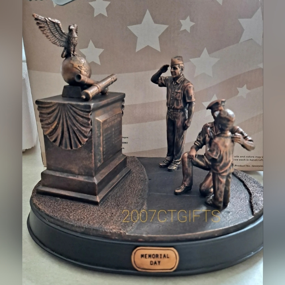 2000 GI JOE BRONZED MEMORIAL DAY MILITARY STATUE HASBRO LIMITED EDITION BNIB